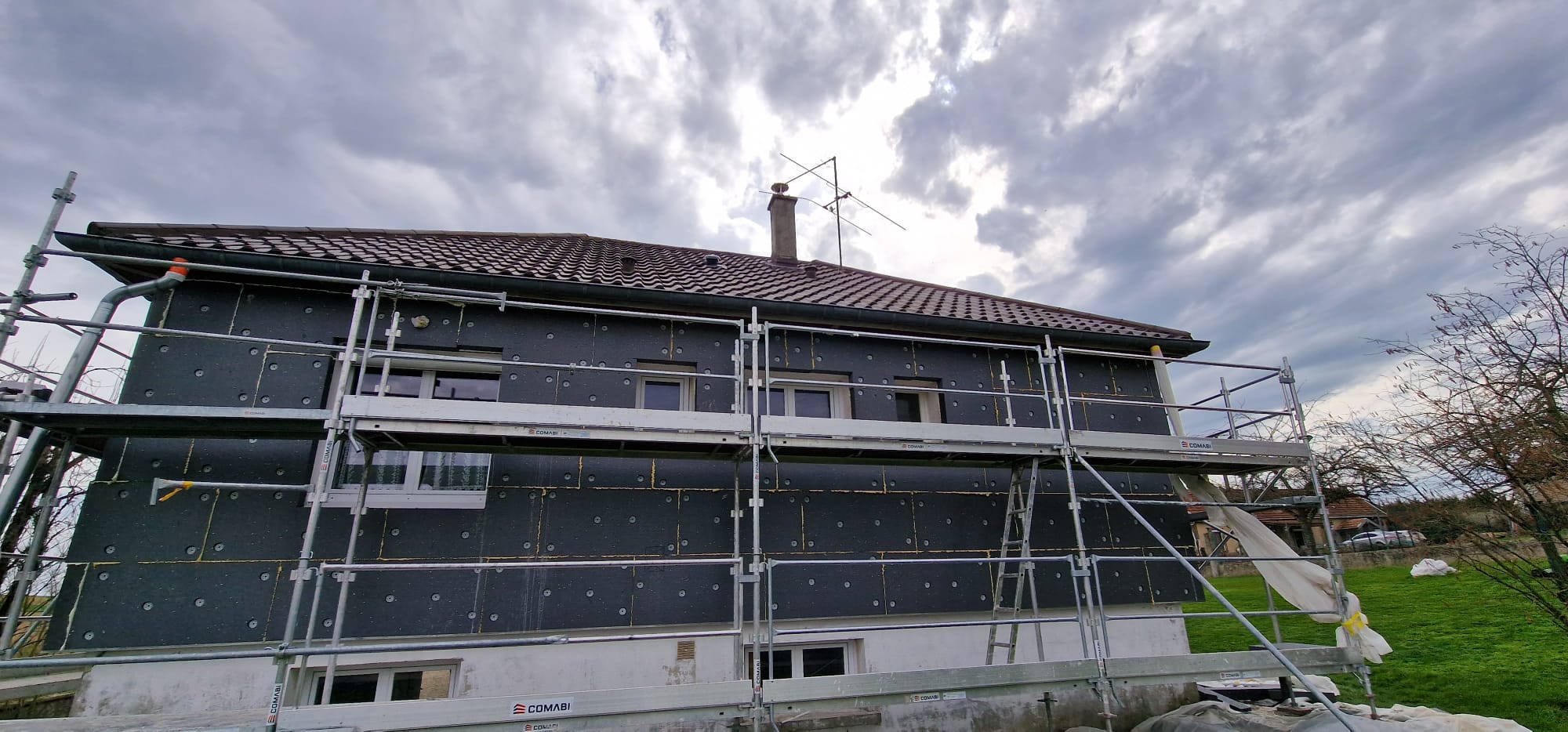 Isolation des murs par l’extérieur à Vosnon