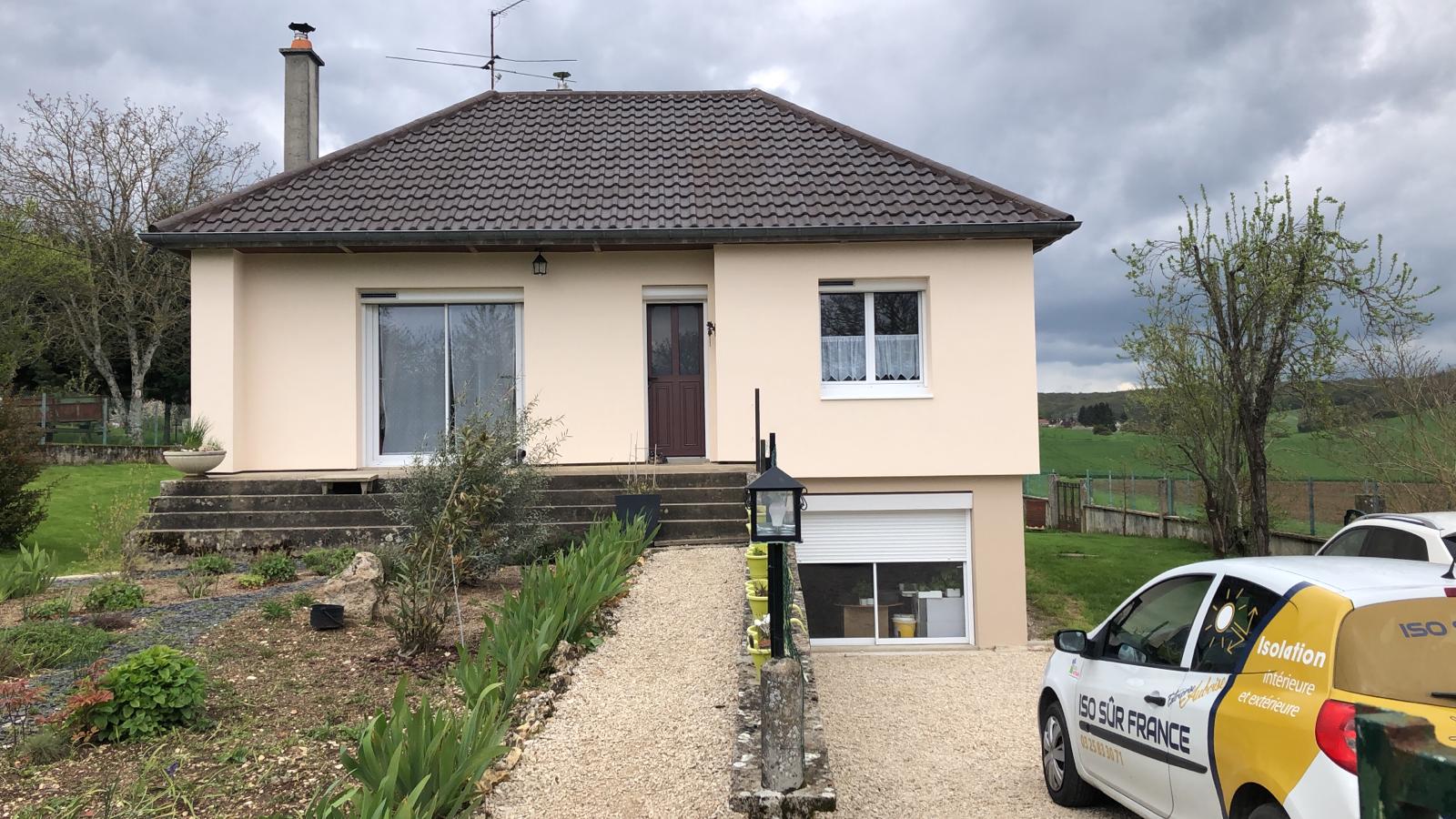 Isolation des murs par l’extérieur à Vosnon