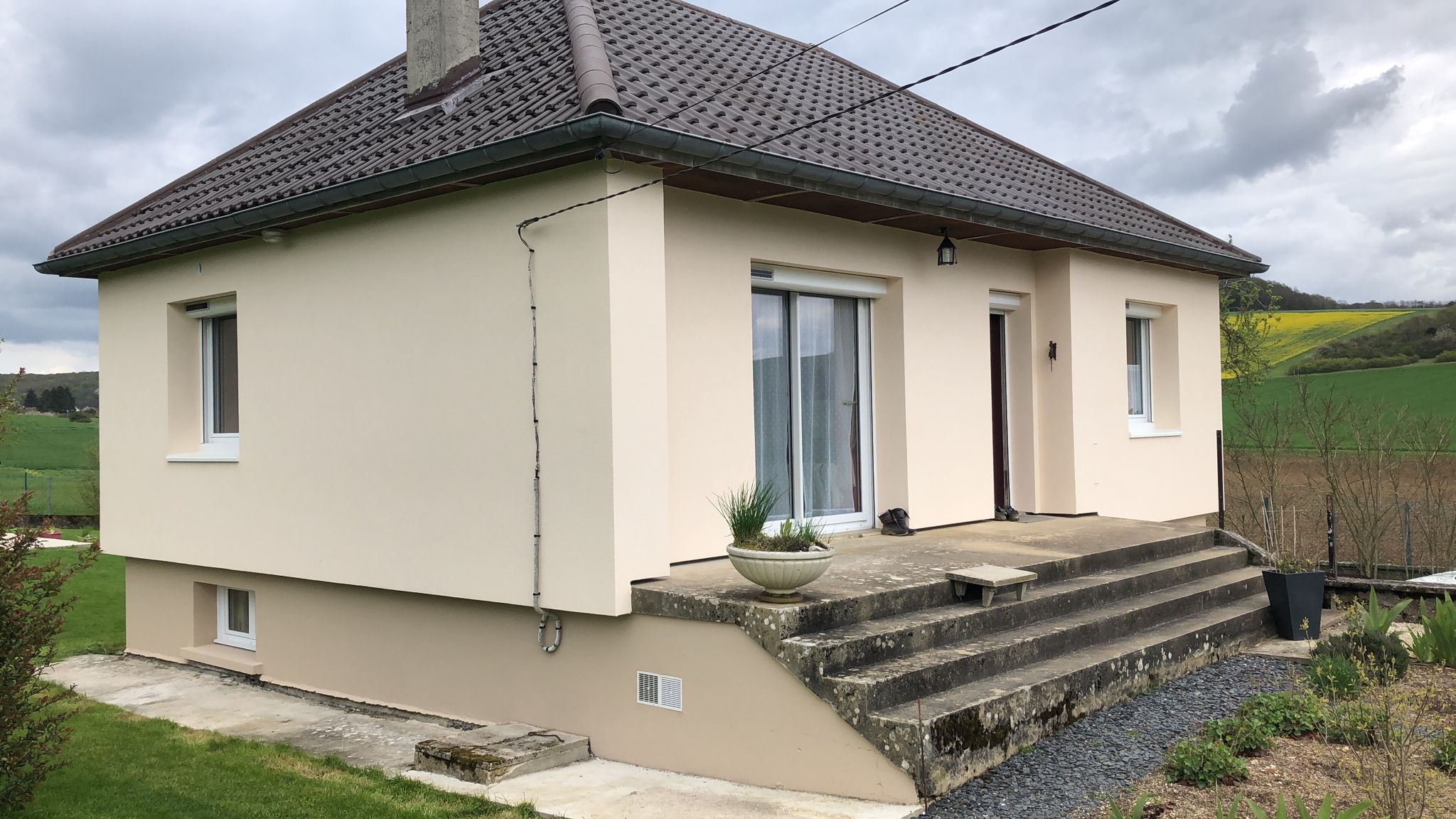 Isolation des murs par l’extérieur à Vosnon
